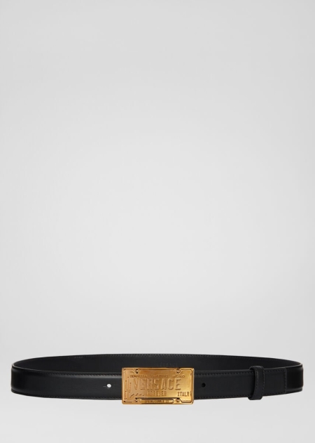 Curea Versace Versace License Plate Logo Buckle Barbati | NXJIDLT-08